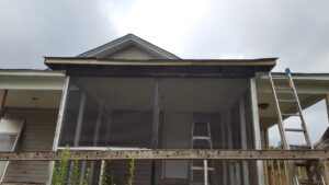 106 E. Spencer Ave before backyard roof and deck picture