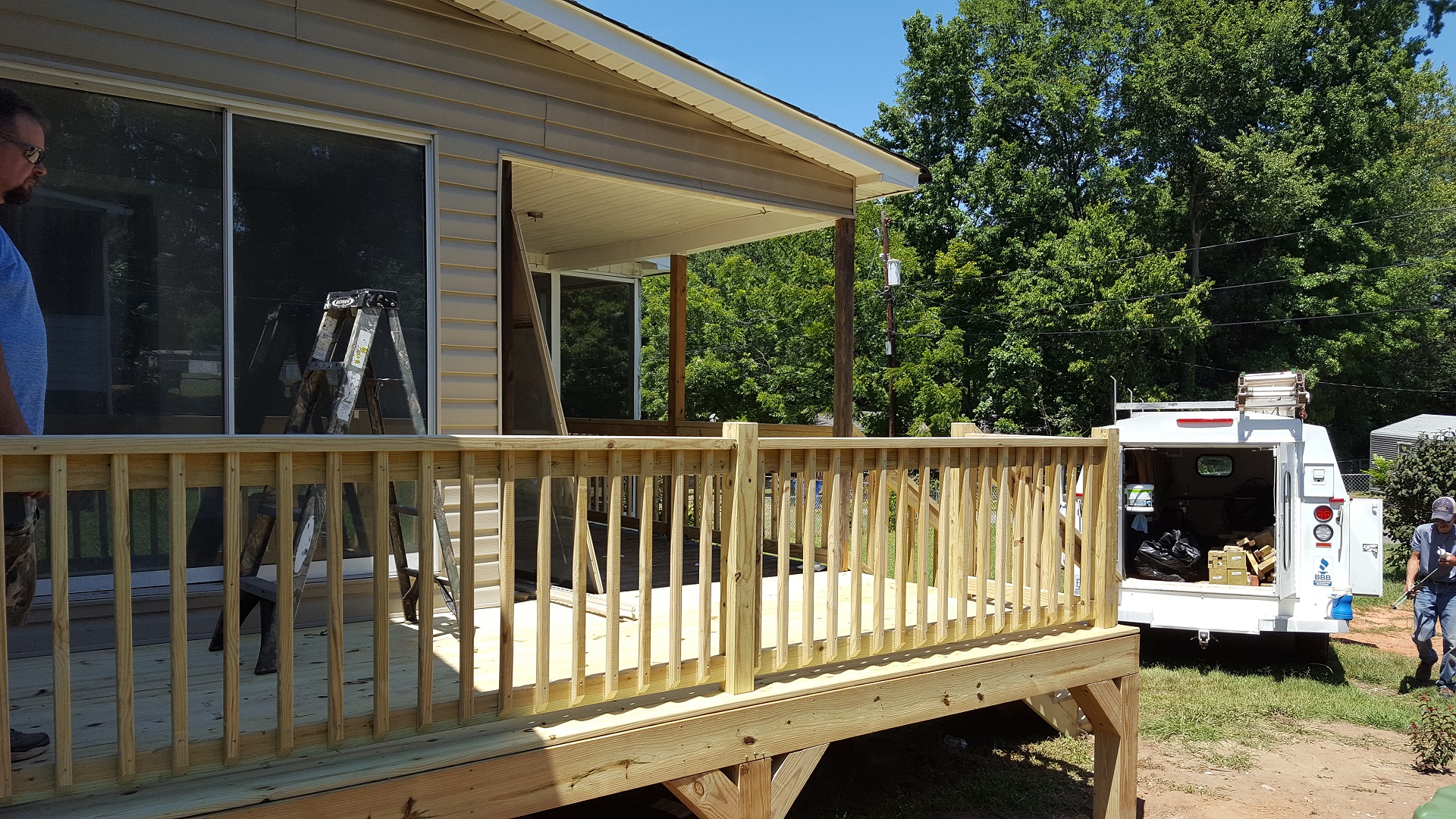 106 E. Spencer Ave deck built picture